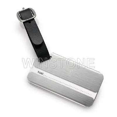 Leather Strap Metal Luggage Tag