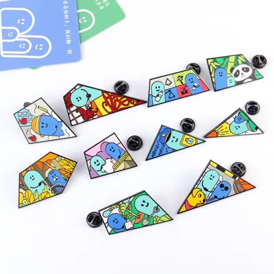 Geometric Character Pin Set