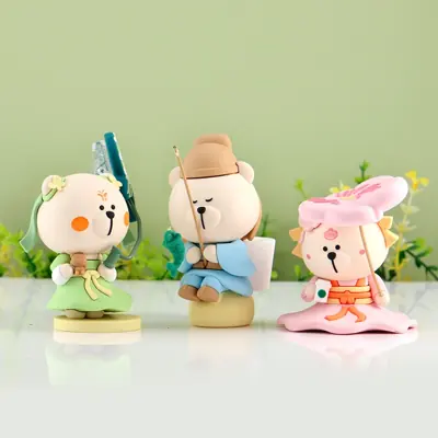 Pastel Bear Figure Set
