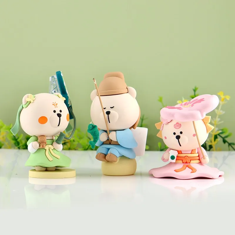 Pastel Bear Figure Set