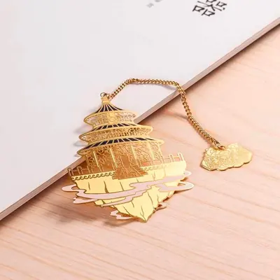 Pagoda Brass Bookmark